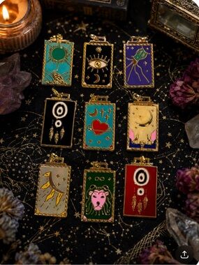 ✨ BUYER'S CHOICE ✨ Tarot Inspired Enamel Pendants • Bag Charm • Keychain
